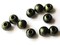 10 20mm Large Hole Forest Green Round Plastic Pearl Beads